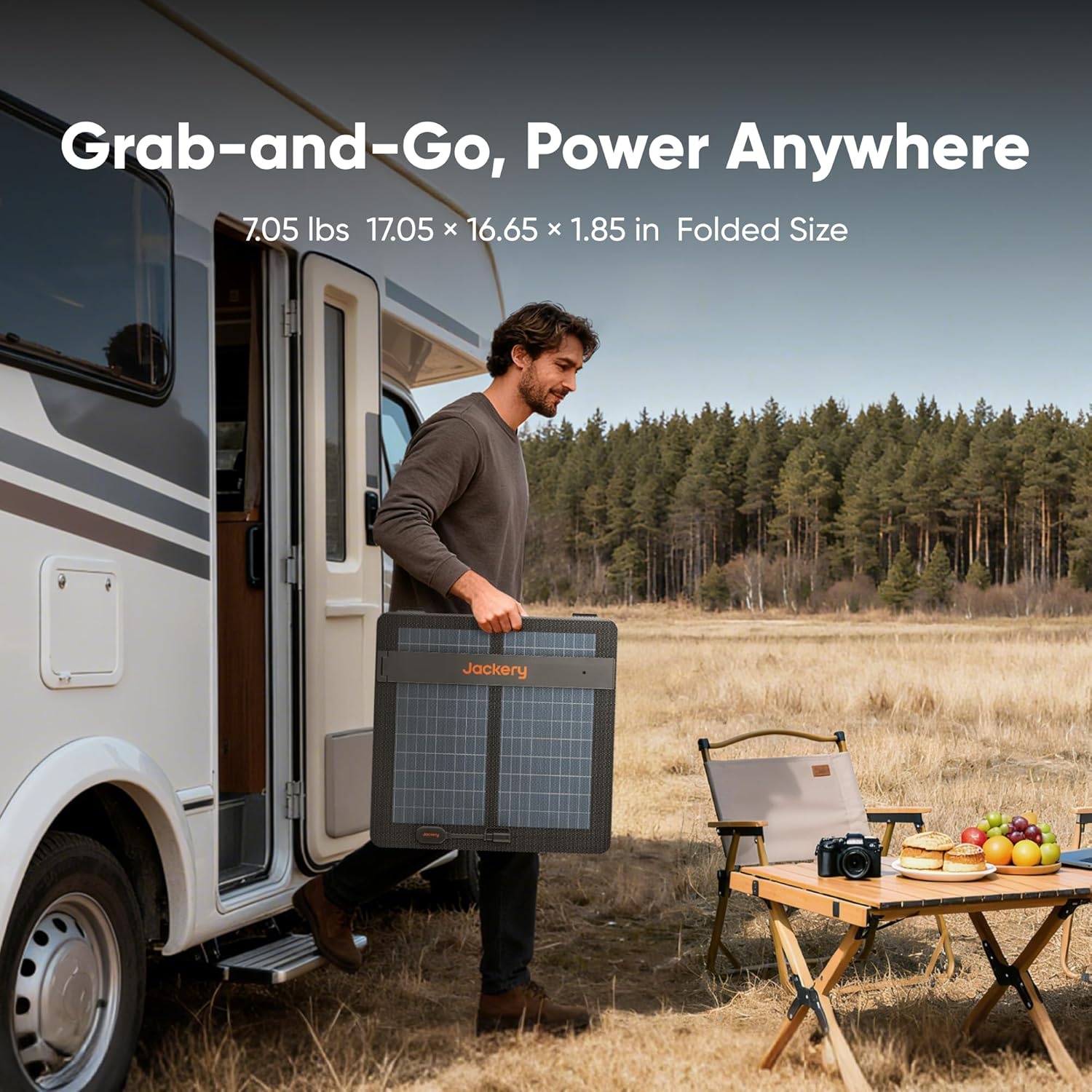 image:imageJackery SolarSaga 100 Prime Bifacial DIY Solar Panel 100W Portable Solar Charger Featuring 25 Conversion Efficiency IP68 Waterproof Solar Generator Vans Roofs Balconies RV OffGrid Cabins100W Air