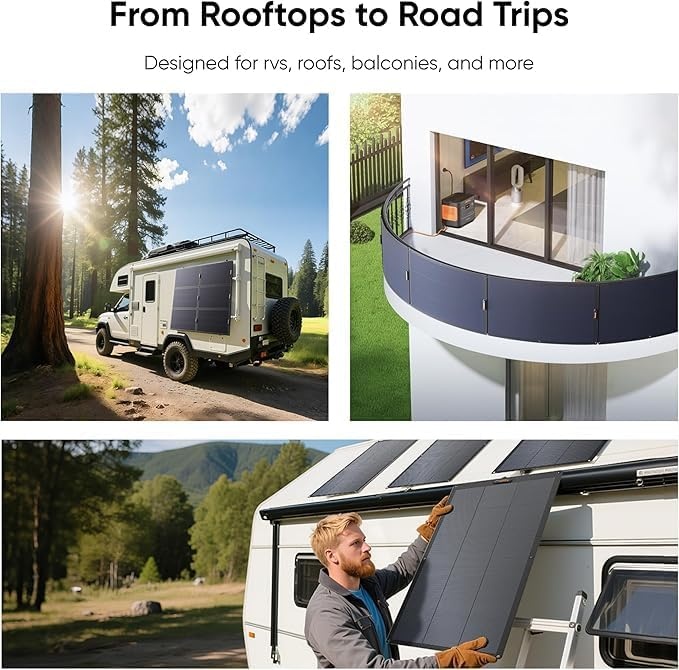 image:imageJackery SolarSaga 100 Prime Bifacial DIY Solar Panel 100W Portable Solar Charger Featuring 25 Conversion Efficiency IP68 Waterproof Solar Generator Vans Roofs Balconies RV OffGrid Cabins100W Light