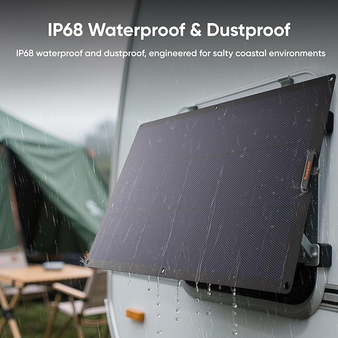 image:imageJackery SolarSaga 100W Air Solar Panel 23 Conversion Efficiency Bifacial Panels IP65 Waterproof Foldable and Portable Solar Charger for Power Stations RVs Camping OffGrid Life and PV Charging100W Light