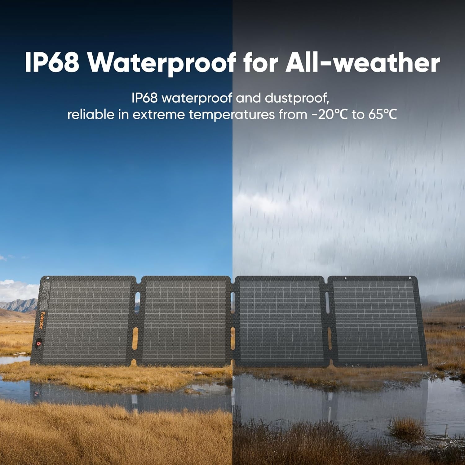image:imageJackery SolarSaga 100W Air Solar Panel 23 Conversion Efficiency Bifacial Panels IP65 Waterproof Foldable and Portable Solar Charger for Power Stations RVs Camping OffGrid Life and PV Charging100W Air
