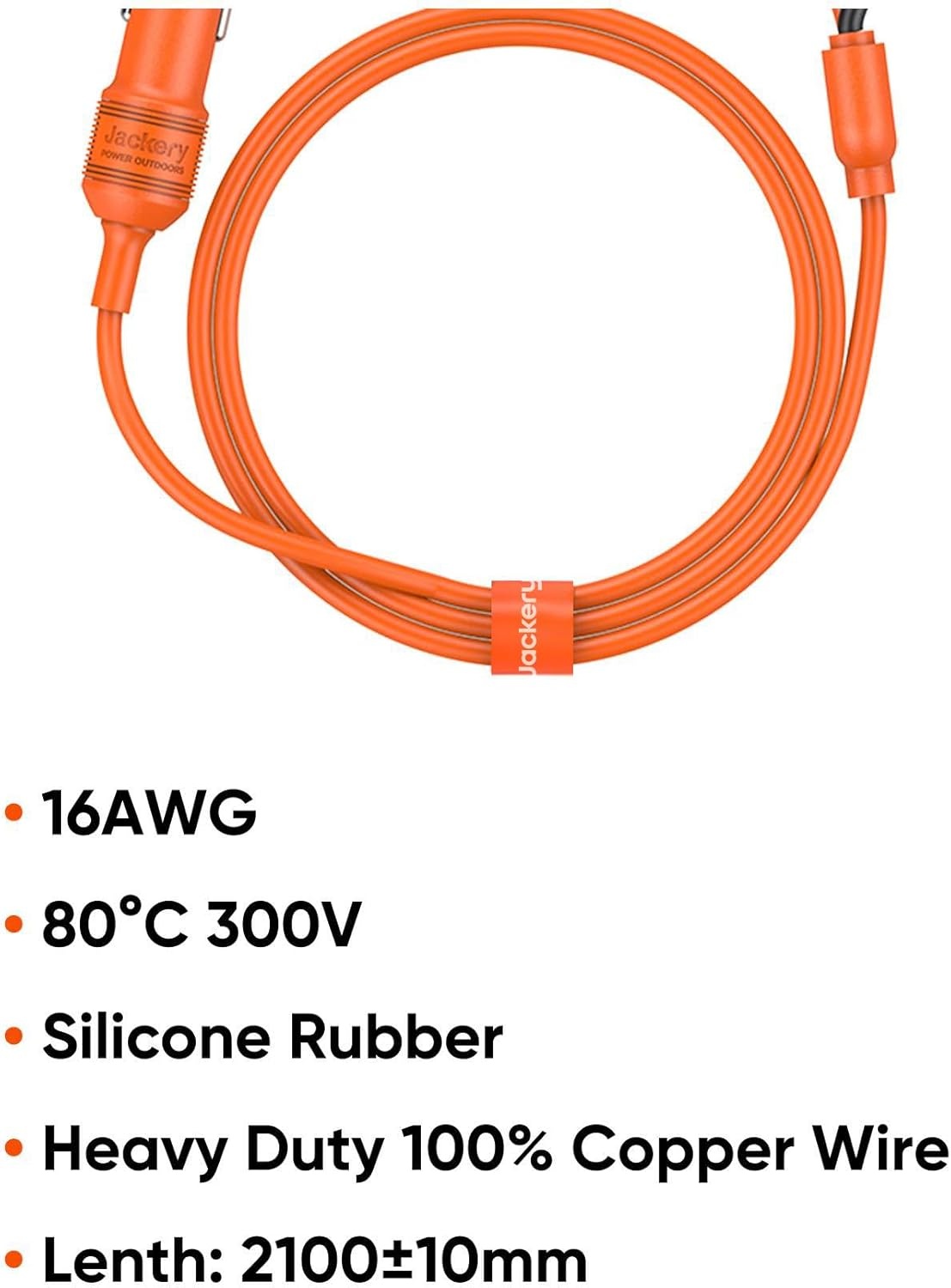 image:imageJackery 12V Automobile Charging Cable Cigarette Lighter Plug to Alligator Battery Clamps for Car Battery for All Jackery Solar Generators Power Stations Except Explorer 160