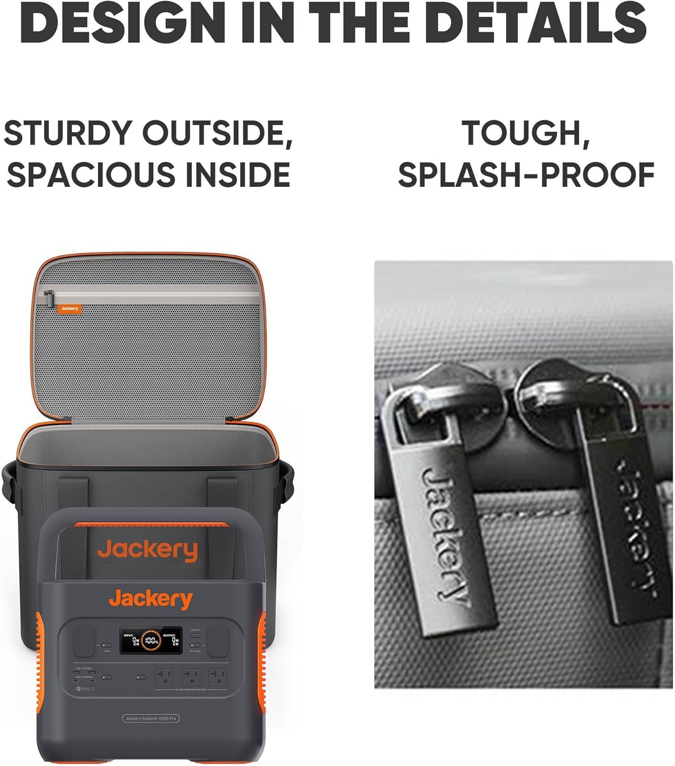 image:imageJackery Carrying Case Bag L Size for Explorer 1000 Plus15001500 Pro2000 Pro Plus Portable Power Station Black Power Station Not IncludedL