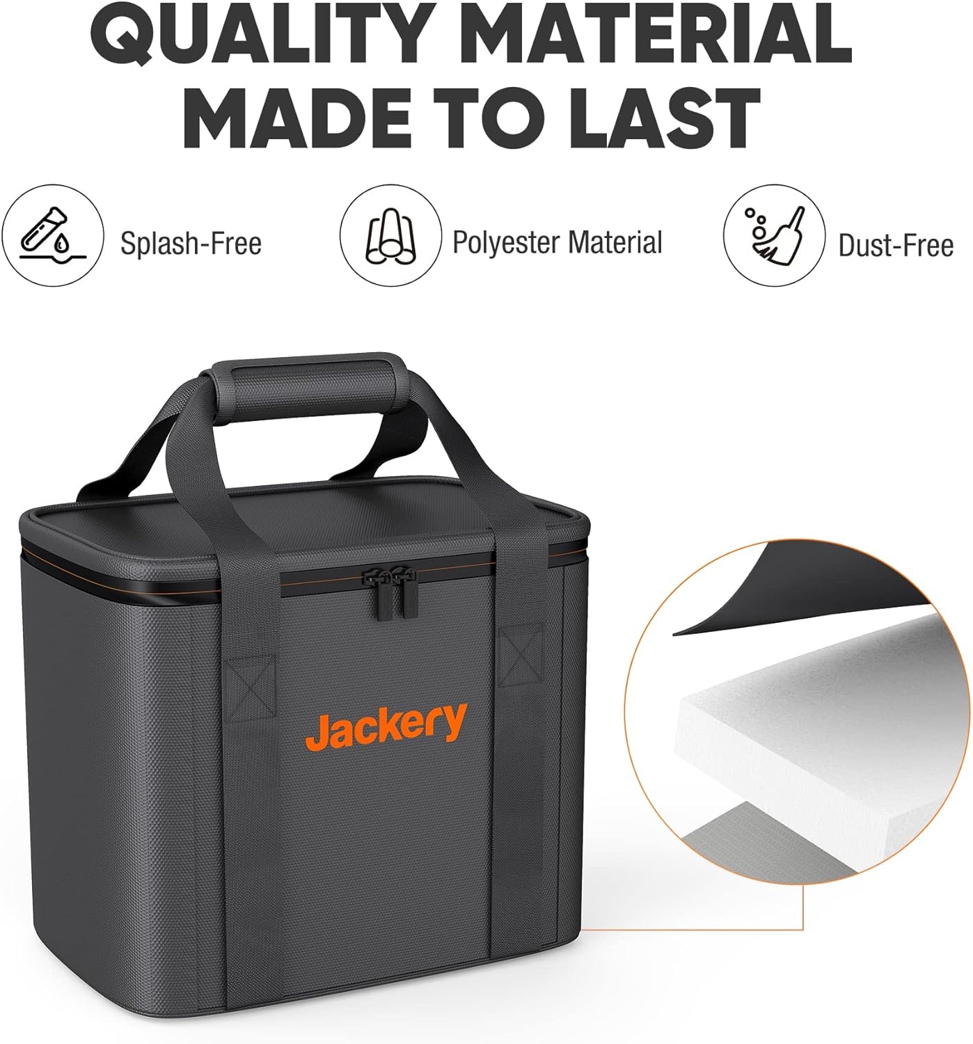 image:imageJackery Carrying Case Bag L Size for Explorer 1000 Plus15001500 Pro2000 Pro Plus Portable Power Station Black Power Station Not IncludedS