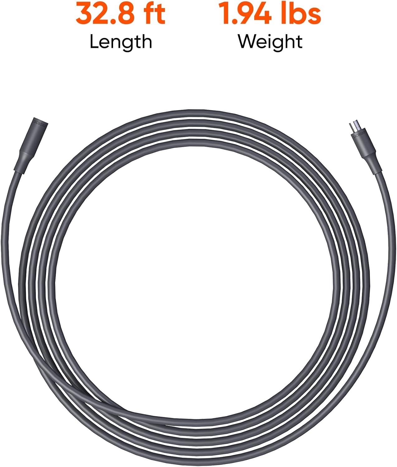image:imageJackery DC Extension Cable for Solar Panel 164 feet 5 Meter GreyBlack