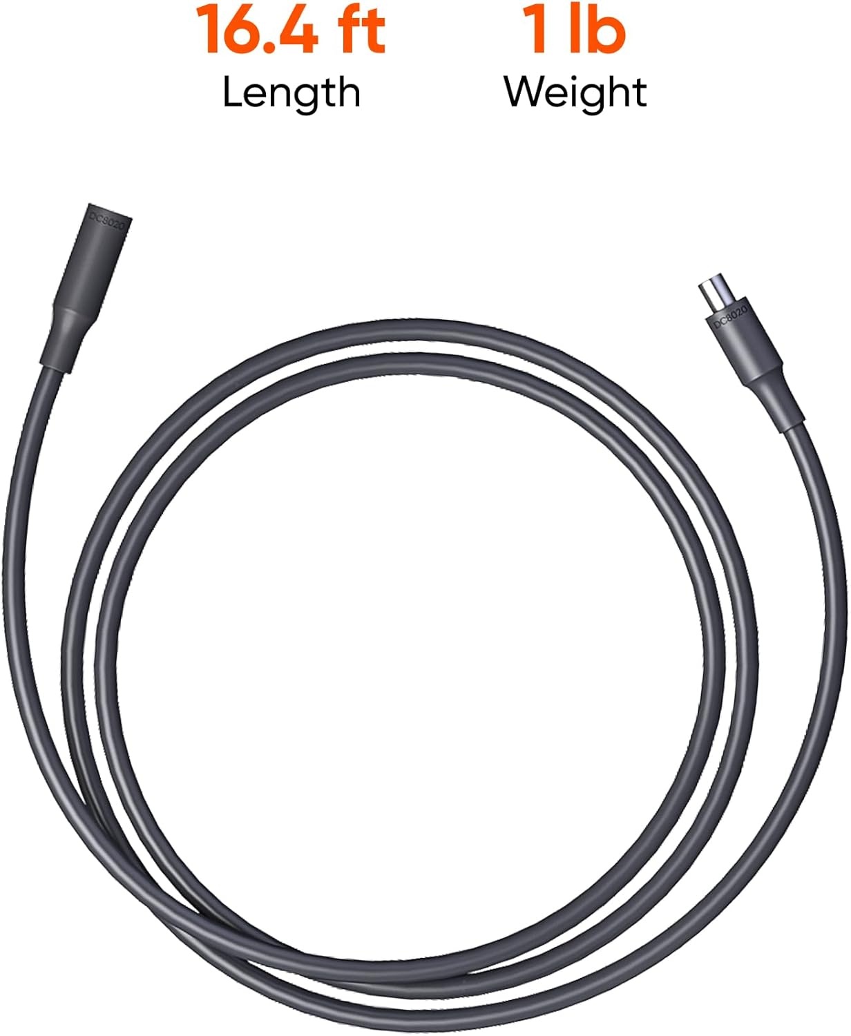 image:imageJackery DC Extension Cable for Solar Panel 164 feet 5 Meter GreyGrey