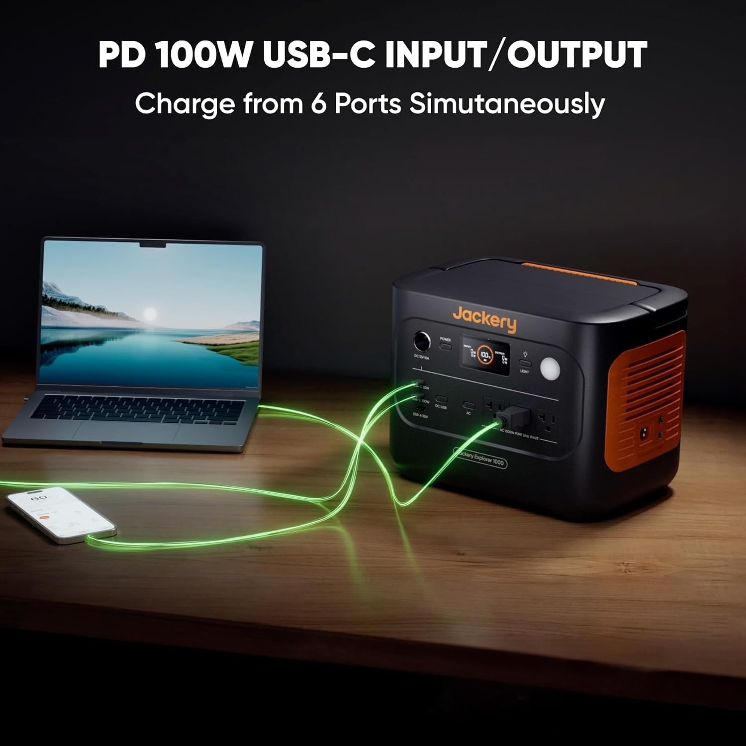 image:imageJackery Explorer 1000 v2 Portable Power Station1070Wh LiFePO4 Battery1500W AC100W USBC Output 1 Hr Fast Charge Solar Generator for CampingEmergency RV OffGrid LivingSolar Panel OptionalE1000v2100Wx2