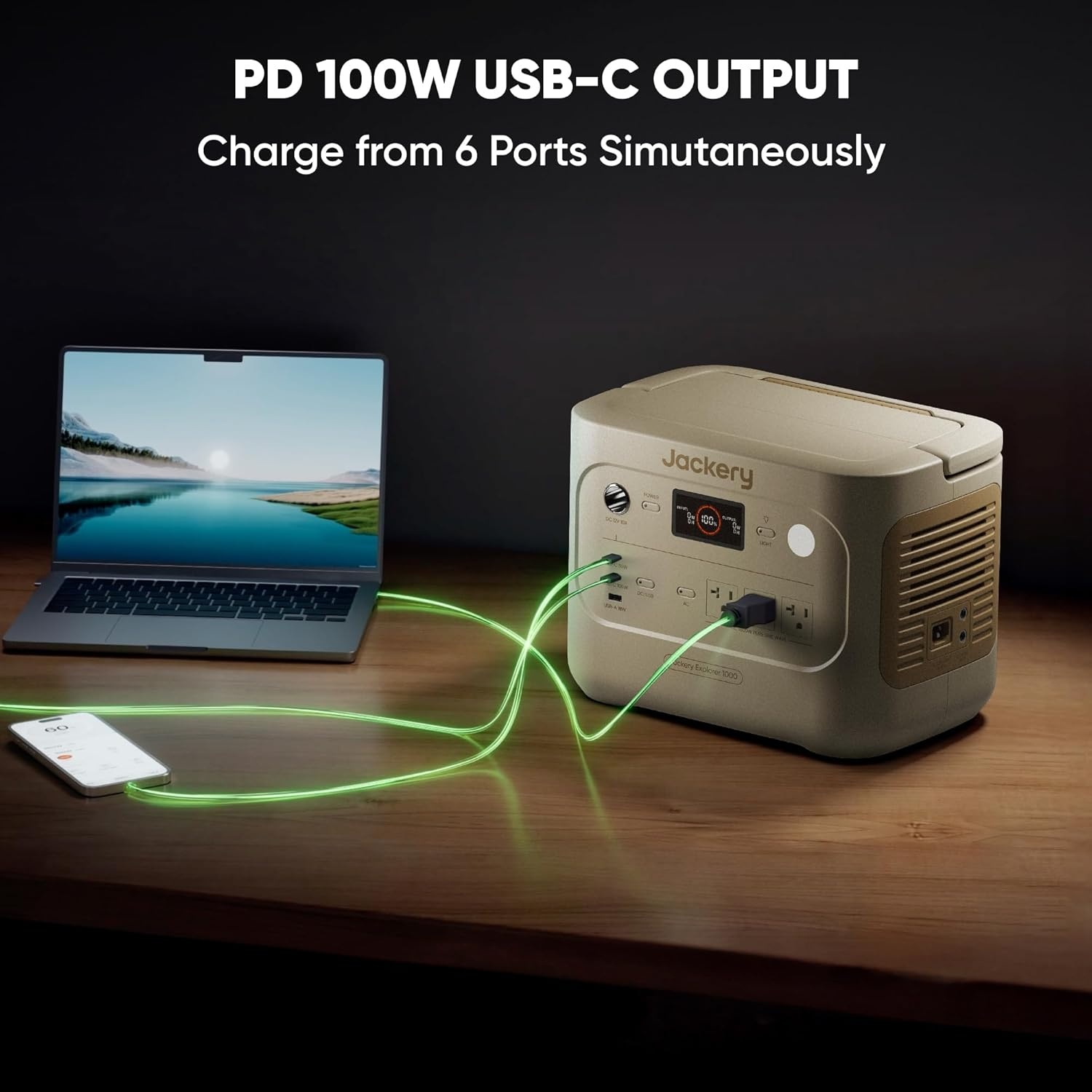 image:imageJackery Explorer 1000 v2 Portable Power Station1070Wh LiFePO4 Battery1500W AC100W USBC Output 1 Hr Fast Charge Solar Generator for CampingEmergency RV OffGrid LivingSolar Panel OptionalE1000v2Dune White