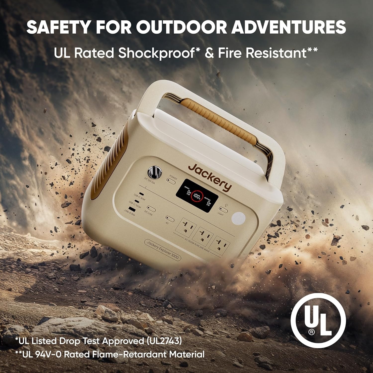 image:imageJackery Explorer 1000 v2 Portable Power Station1070Wh LiFePO4 Battery1500W AC100W USBC Output 1 Hr Fast Charge Solar Generator for CampingEmergency RV OffGrid LivingSolar Panel OptionalE1000v2Carrying BagDune White