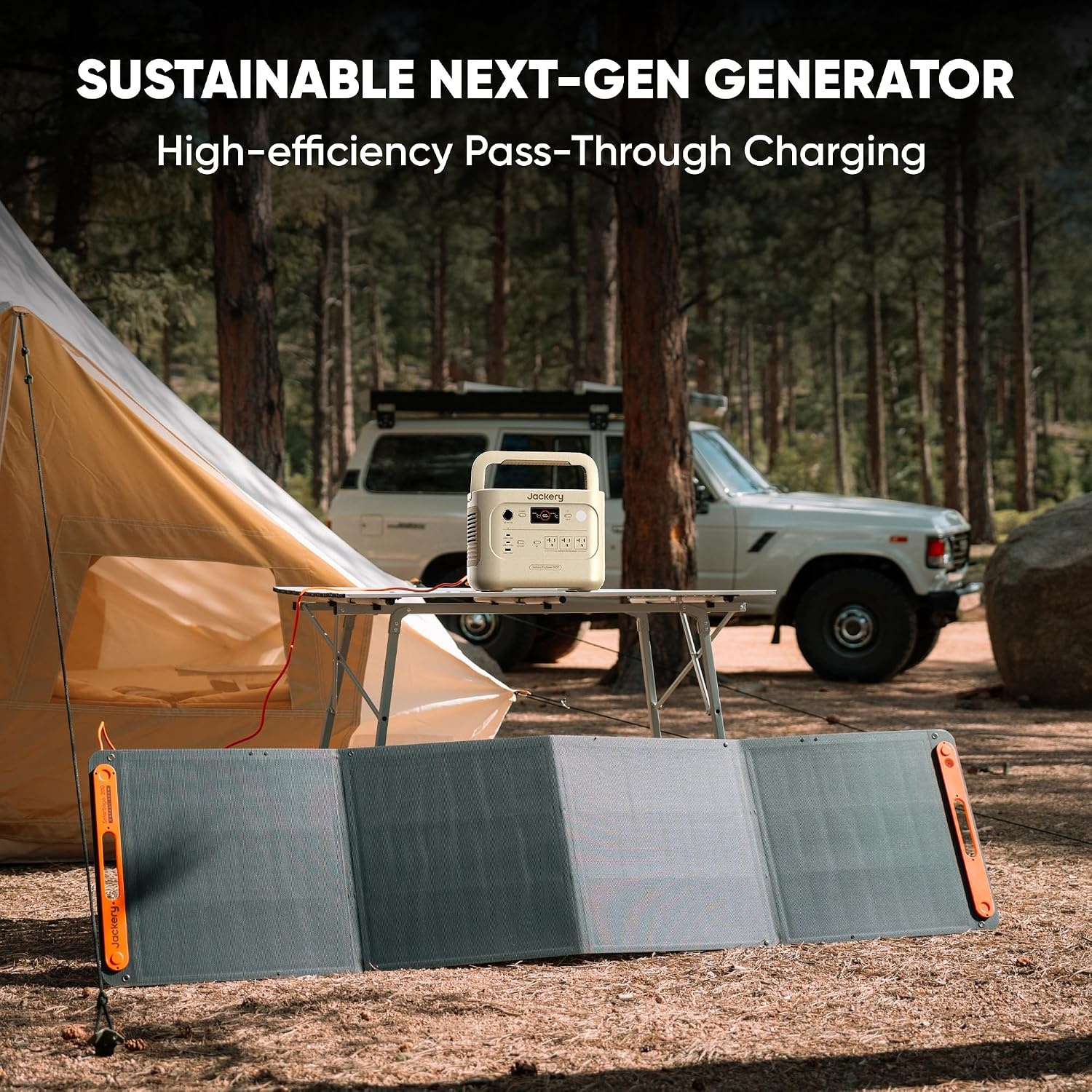 image:imageJackery Explorer 1000 v2 Portable Power Station1070Wh LiFePO4 Battery1500W AC100W USBC Output 1 Hr Fast Charge Solar Generator for CampingEmergency RV OffGrid LivingSolar Panel OptionalE1000v2200WDune White