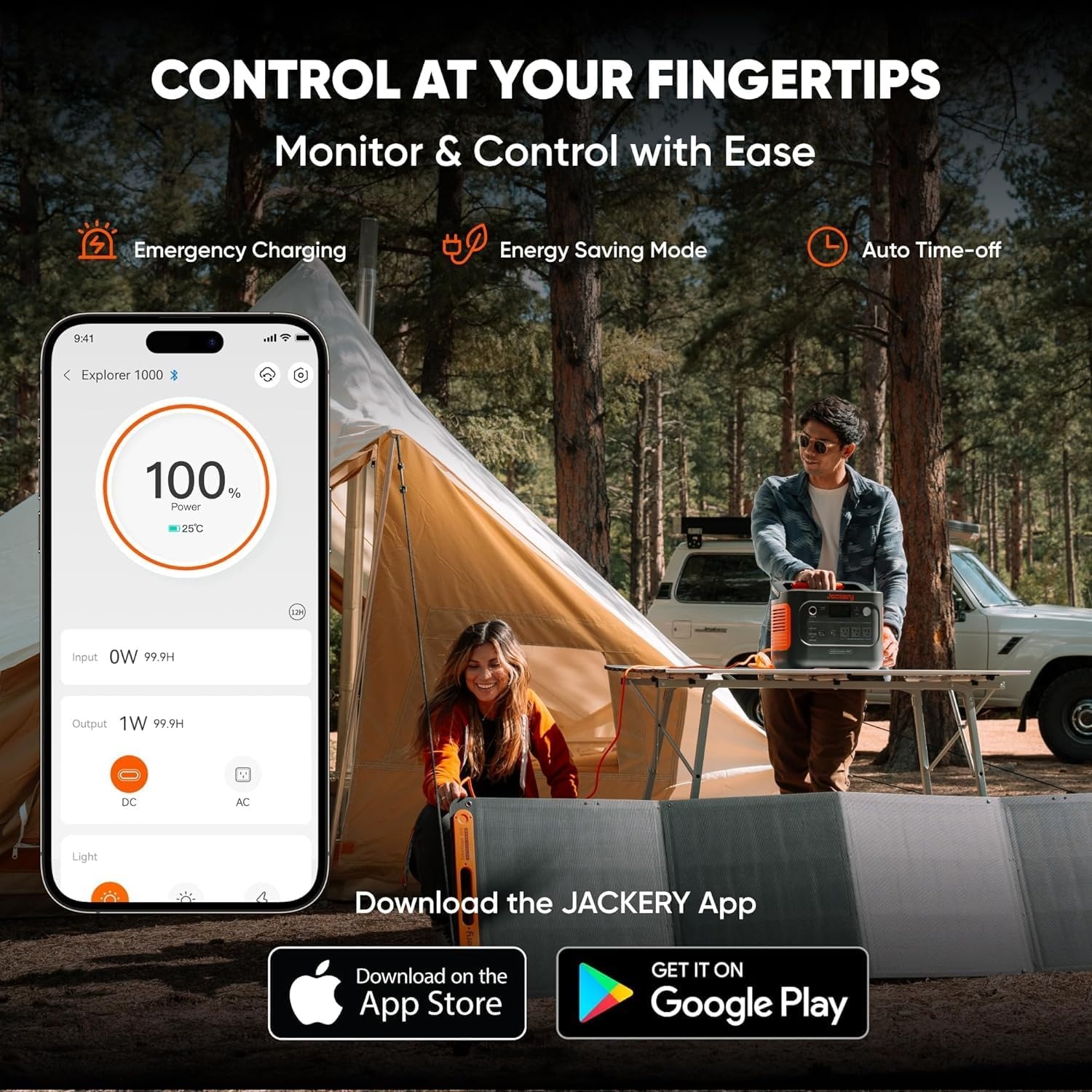 image:imageJackery Explorer 1000 v2 Portable Power Station1070Wh LiFePO4 Battery1500W AC100W USBC Output 1 Hr Fast Charge Solar Generator for CampingEmergency RV OffGrid LivingSolar Panel OptionalE1000v2100Wx2