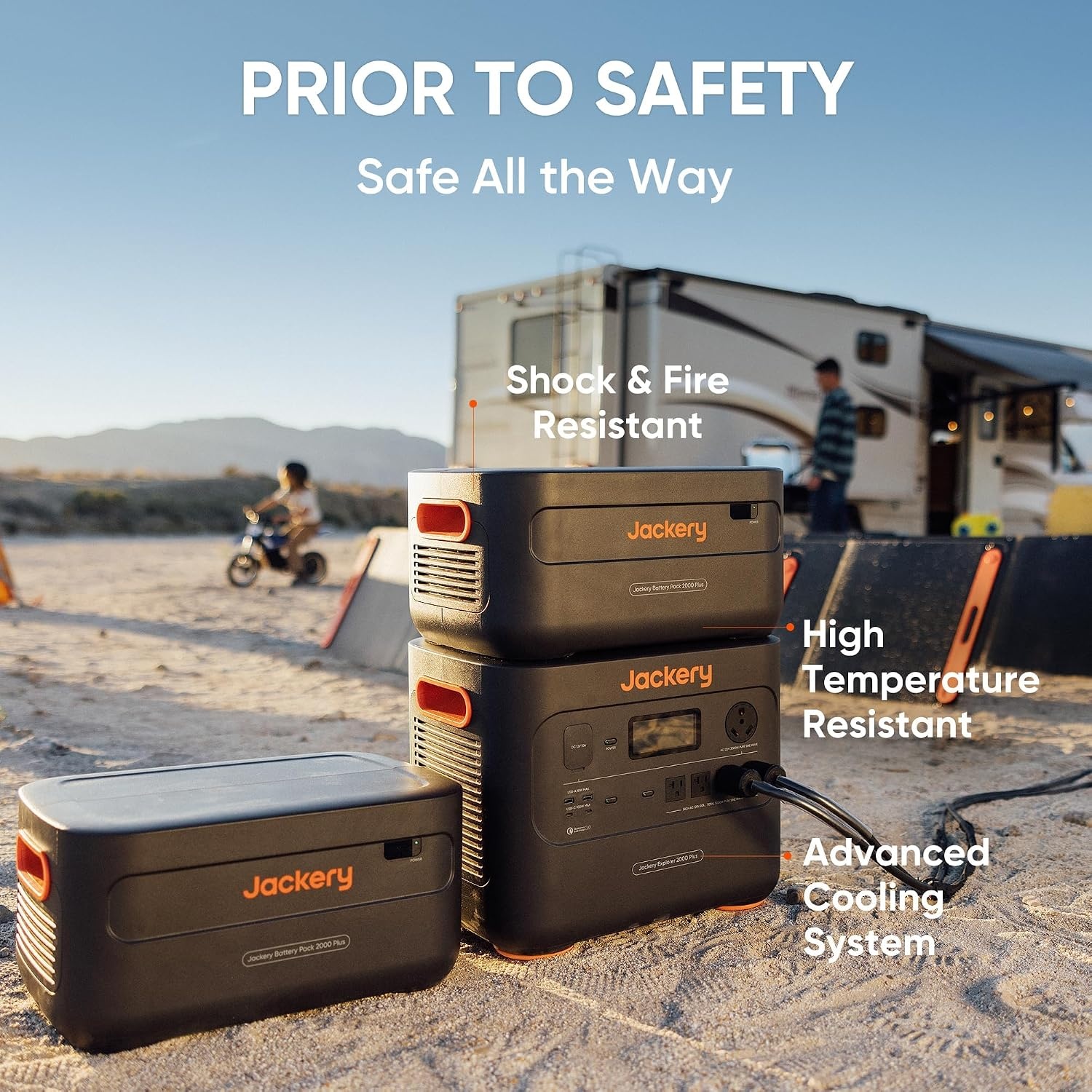 image:imageJackery Explorer 2000 Plus Portable Power Station 2042Wh LiFePO4 Solar Generator 3000W AC Output Expandable to 24kWh UPS Home Backup for Emergency Camping RV OffGridSolar Panel OptionalExplorer 2000 PlusEBx2200Wx2