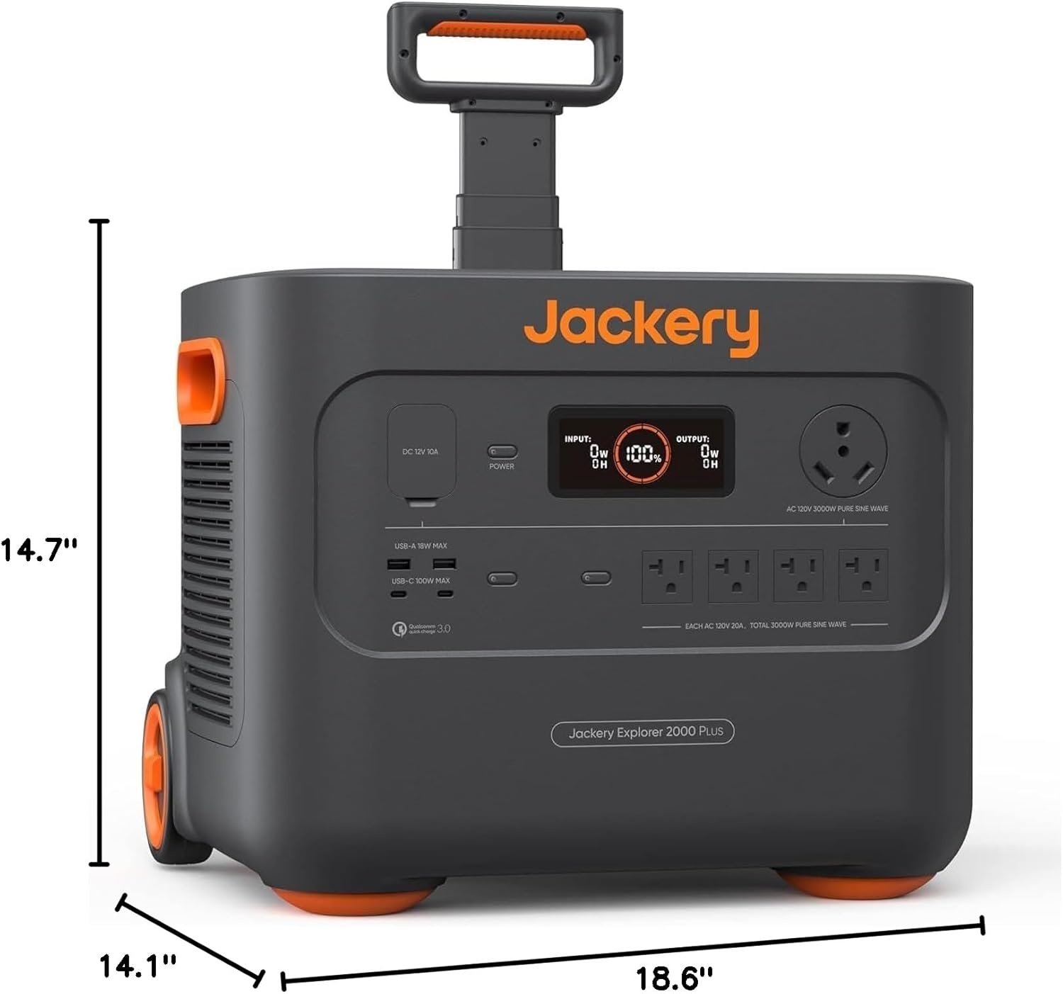 image:imageJackery Explorer 2000 Plus Portable Power Station 2042Wh LiFePO4 Solar Generator 3000W AC Output Expandable to 24kWh UPS Home Backup for Emergency Camping RV OffGridSolar Panel OptionalExplorer 2000 Plus