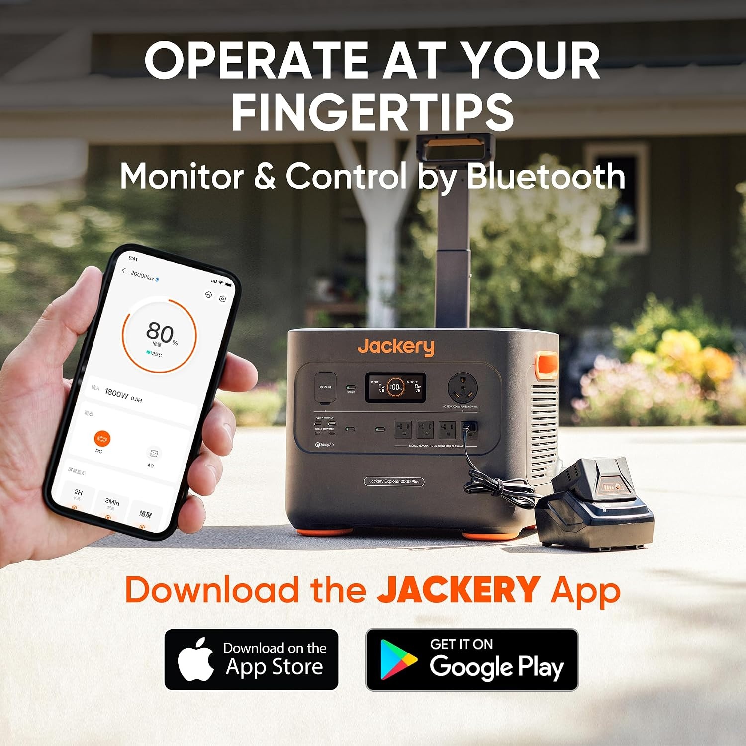 image:imageJackery Explorer 2000 Plus Portable Power Station 2042Wh LiFePO4 Solar Generator 3000W AC Output Expandable to 24kWh UPS Home Backup for Emergency Camping RV OffGridSolar Panel OptionalExplorer 2000 Plus200Wx2