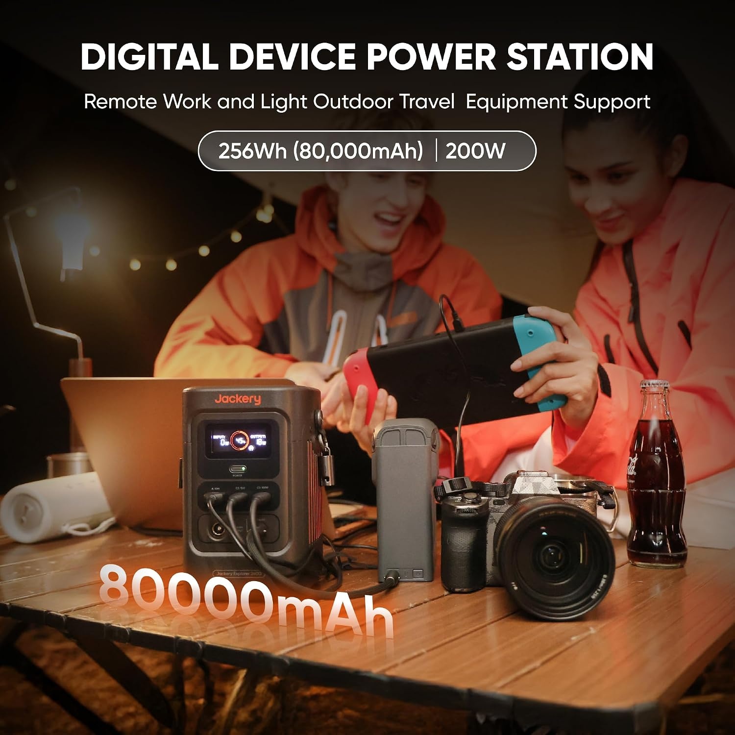 image:imageJackery Explorer 240D Power Bank with 40W Solar Panel 256Wh LiFePO4 Battery Portable Power Station 200W DC Output with 40W Air Solar PanelE240D Adjustable Strap