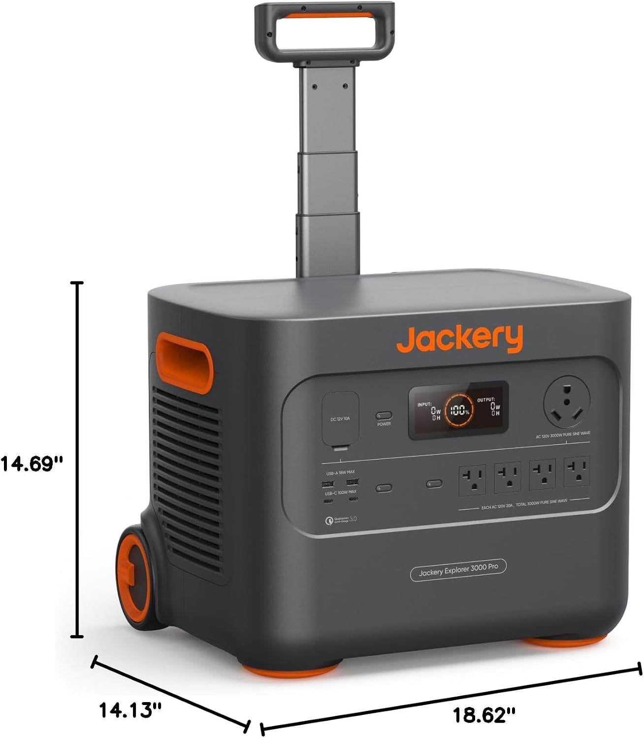 image:imageJackery Portable Power Station Explorer 3000 Pro Solar Generator with 3024Wh 2x100W PD Ports 24H Full Charge Compatible with SolarSagas for Home Backup RV Offgrid Solar Panel Optional