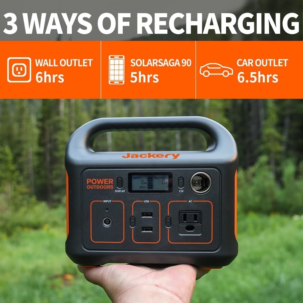image:imageJackery Solar Generator 300 292Wh Backup LiFePO4 Battery with 1XSolar Panel SolarSaga 100W 300W Pure Sine Wave AC Outlet for RV Outdoors Camping Travel BlackoutE290