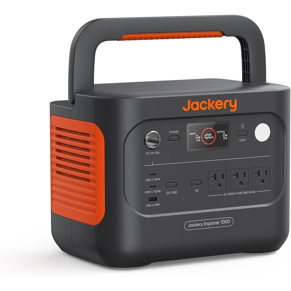 image:imageJackery Explorer 1000 v2 Portable Power Station1070Wh LiFePO4 Battery1500W AC100W USBC Output 1 Hr Fast Charge Solar Generator for CampingEmergency RV OffGrid LivingSolar Panel OptionalE1000v2