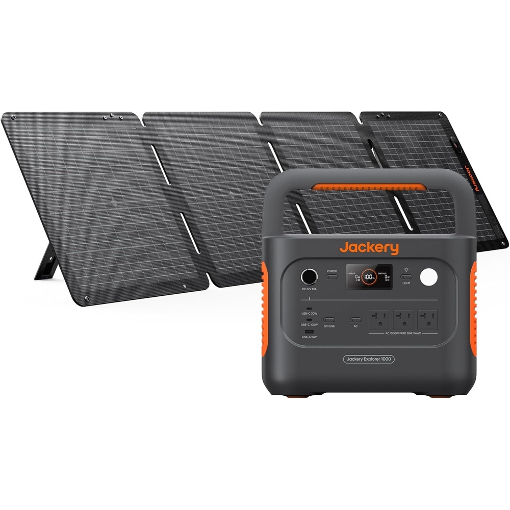 image:imageJackery Explorer 1000 v2 Portable Power Station1070Wh LiFePO4 Battery1500W AC100W USBC Output 1 Hr Fast Charge Solar Generator for CampingEmergency RV OffGrid LivingSolar Panel OptionalE1000v2100W