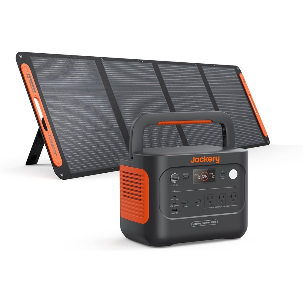image:imageJackery Explorer 1000 v2 Portable Power Station1070Wh LiFePO4 Battery1500W AC100W USBC Output 1 Hr Fast Charge Solar Generator for CampingEmergency RV OffGrid LivingSolar Panel OptionalE1000v2200W