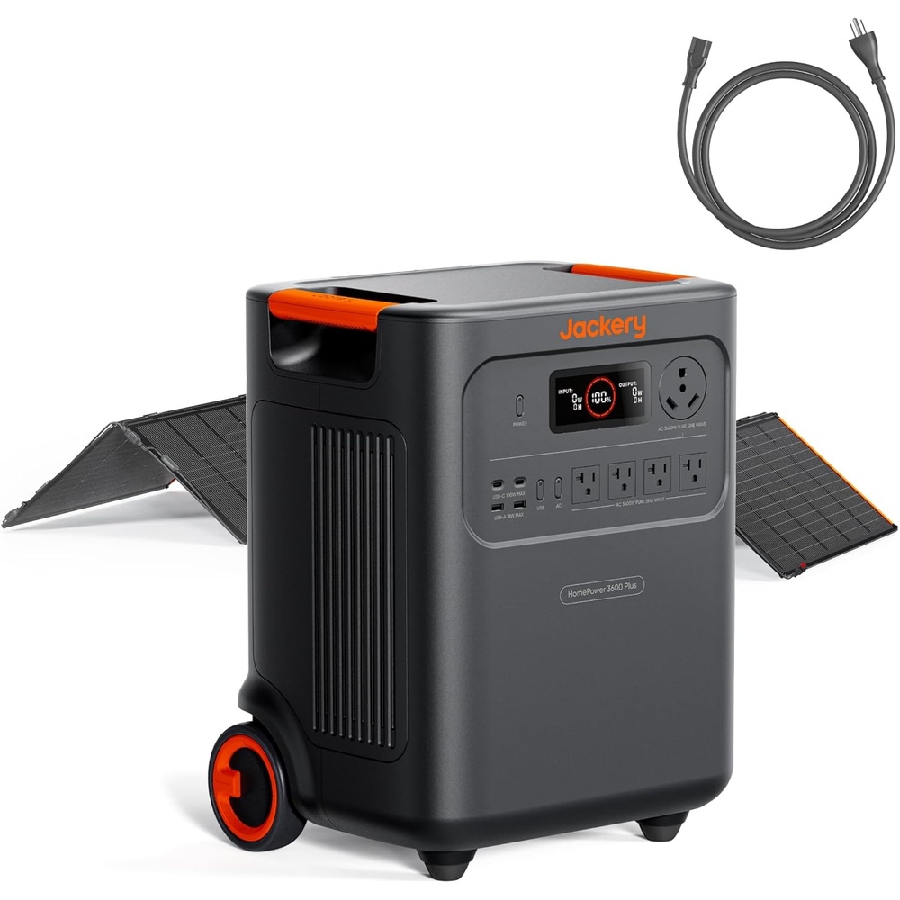 image:imageJackery HomePower 3600 Plus Portable Power Station with 2x 200W Solar Panels 3600W AC Output 3584Wh LFP Solar Generator Expandable up to 21kWh Essential Home Backup for Home Use Emergencies RVHomePower 3600 Plus500X