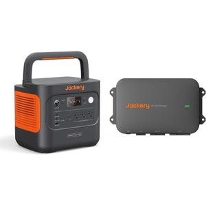 Jackery Explorer 2000 v2 Portable Power Station with 2x200W Solar Panels, 2042Wh LiFePo4 Battery, 2200W Solar Generator, 20ms UPS, USB-C PD 100W Fast Charging for Power Outages, Emergencies, Camping(Explorer 2000 v2+DC-DC Charger)