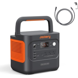 Jackery Explorer 2000 v2 Portable Power Station with 2x200W Solar Panels, 2042Wh LiFePo4 Battery, 2200W Solar Generator, 20ms UPS, USB-C PD 100W Fast Charging for Power Outages, Emergencies, Camping(Explorer 2000 v2+DC Extension Cable)