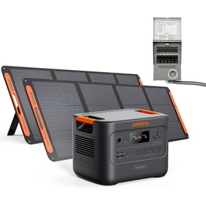 Jackery HomePower 3000 Portable Power Station with 2X 200W Solar Panels, 3600W (Surge 7200W) Output, 3072Wh LFP Battery Solar Generator, Essential Backup for Home Use, Power Outage, RV, Emergencies(HomePower 3000+2x200W+Transfer Switch)