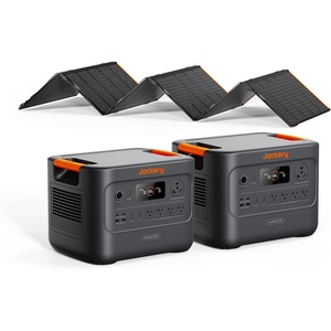 Jackery HomePower 3000 Portable Power Station with 2X 200W Solar Panels, 3600W (Surge 7200W) Output, 3072Wh LFP Battery Solar Generator, Essential Backup for Home Use, Power Outage, RV, Emergencies(HomePower 3000×2+500X)