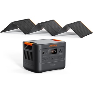 Jackery HomePower 3000 Portable Power Station with 2X 200W Solar Panels, 3600W (Surge 7200W) Output, 3072Wh LFP Battery Solar Generator, Essential Backup for Home Use, Power Outage, RV, Emergencies(HomePower 3000+500X)