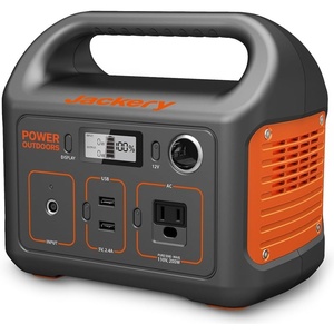 Jackery Solar Generator 300, 292Wh Backup LiFePO4 Battery with 1XSolar Panel SolarSaga 100W, 300W Pure Sine Wave AC Outlet for RV Outdoors Camping Travel Blackout(E290)