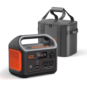 Jackery Solar Generator 300, 292Wh Backup LiFePO4 Battery with 1XSolar Panel SolarSaga 100W, 300W Pure Sine Wave AC Outlet for RV Outdoors Camping Travel Blackout(E300+Carrying Bag)
