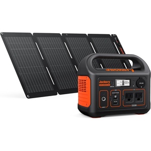 Jackery Solar Generator 300, 292Wh Backup LiFePO4 Battery with 1XSolar Panel SolarSaga 100W, 300W Pure Sine Wave AC Outlet for RV Outdoors Camping Travel Blackout(E300+40W)