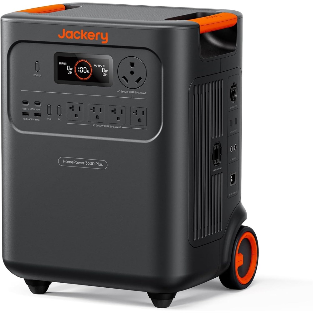 image:imageJackery HomePower 3600 Plus Portable Power Station with AC Cable 3600W AC Output 3584Wh LFP Solar Generator Expandable up to 21kWh Essential Home Backup for Home Use Solar Panel OptionalHomePower 3600 Plus