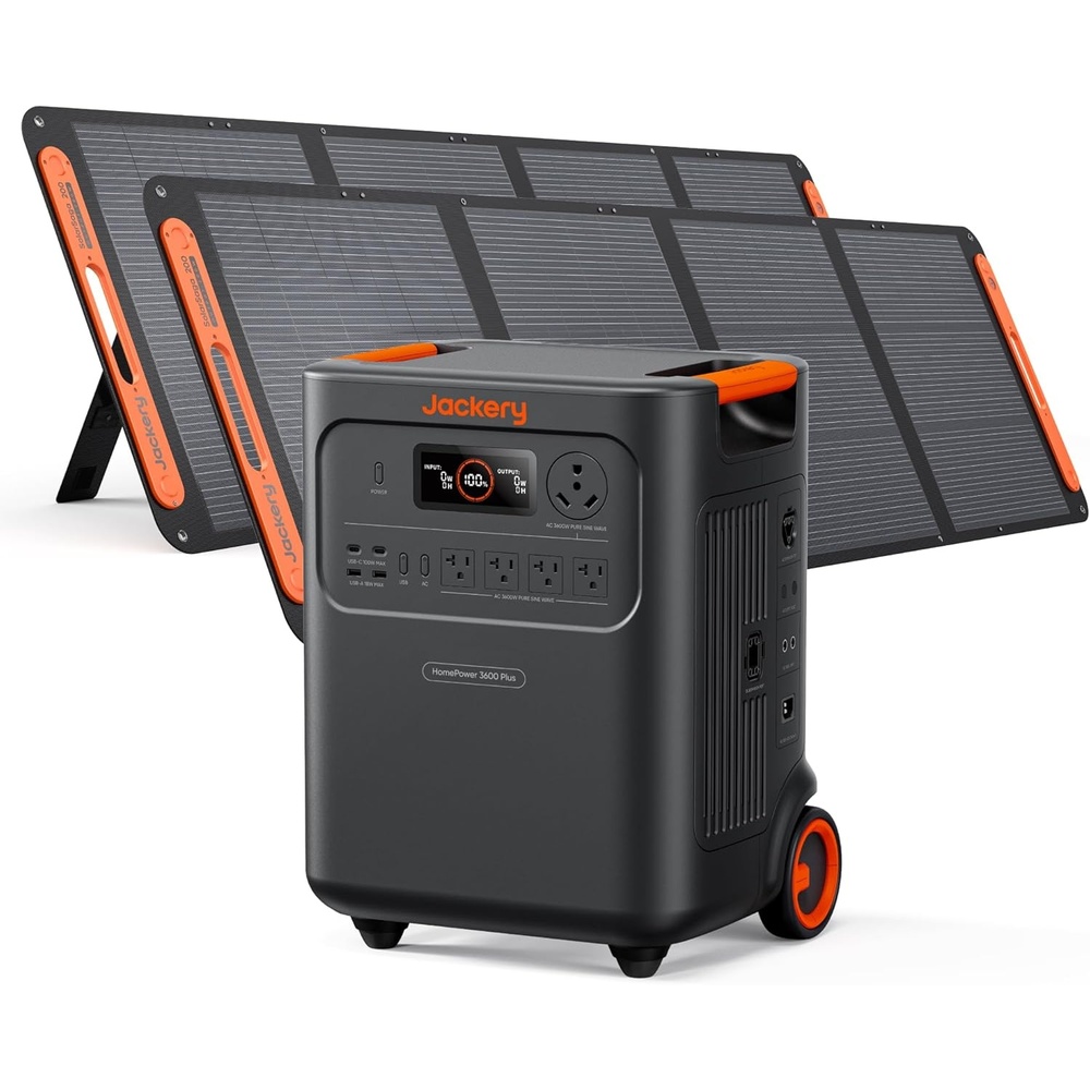 image:imageJackery HomePower 3600 Plus Portable Power Station with AC Cable 3600W AC Output 3584Wh LFP Solar Generator Expandable up to 21kWh Essential Home Backup for Home Use Solar Panel OptionalHomePower 3600 Plus2x200W