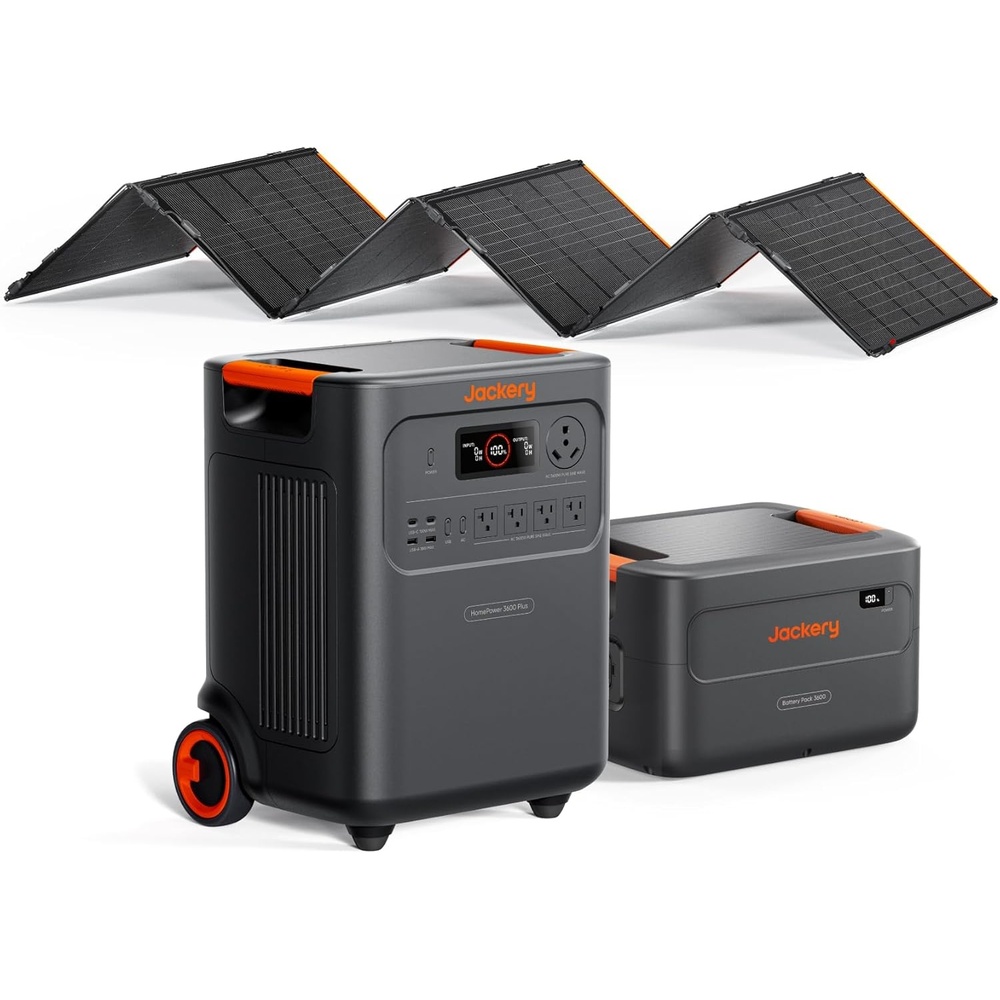 image:imageJackery HomePower 3600 Plus Portable Power Station with AC Cable 3600W AC Output 3584Wh LFP Solar Generator Expandable up to 21kWh Essential Home Backup for Home Use Solar Panel OptionalHomePower 3600 Plus500XEB