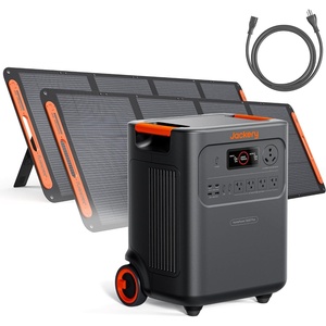 Jackery HomePower 3600 Plus Portable Power Station with AC Cable, 3600W AC Output, 3584Wh LFP Solar Generator, Expandable up to 21kWh, Essential Home Backup for Home Use (Solar Panel Optional)(HomePower 3600 Plus+2x200W+AC Cable)