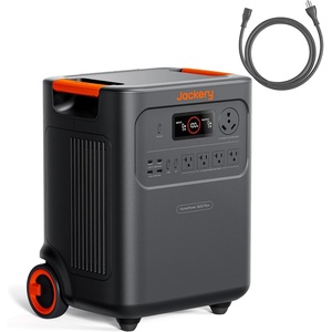 Jackery HomePower 3600 Plus Portable Power Station with AC Cable, 3600W AC Output, 3584Wh LFP Solar Generator, Expandable up to 21kWh, Essential Home Backup for Home Use (Solar Panel Optional)(HomePower 3600 Plus+AC Cable)
