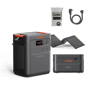 Jackery HomePower 3600 Pro Max Portable Power Station with 2x200W Solar Panels, 4000W 120V/240V AC Output, 3584Wh LFP Battery, Expandable to 21kWh, Essential Home Backup for Outages & Emergencies(HomePower 3600 Pro Max+EB+500W+MTS+40A Charging Cable)