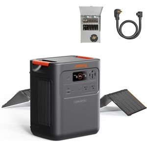 Jackery HomePower 3600 Pro Max Portable Power Station with 2x200W Solar Panels, 4000W 120V/240V AC Output, 3584Wh LFP Battery, Expandable to 21kWh, Essential Home Backup for Outages & Emergencies(HomePower 3600 Pro Max+500W+MTS+40A Charging Cable)