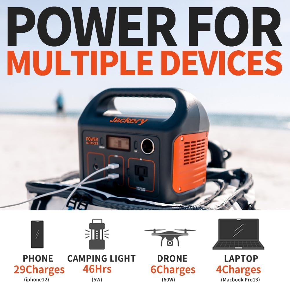 image:imageJackery Portable Power Station Explorer 290 290Wh Backup Lithium Battery 110V200W Pure Sine Wave AC Outlet Solar Generator Solar Panel Not Included for Outdoors Camping TravelRenewedExplorer 290