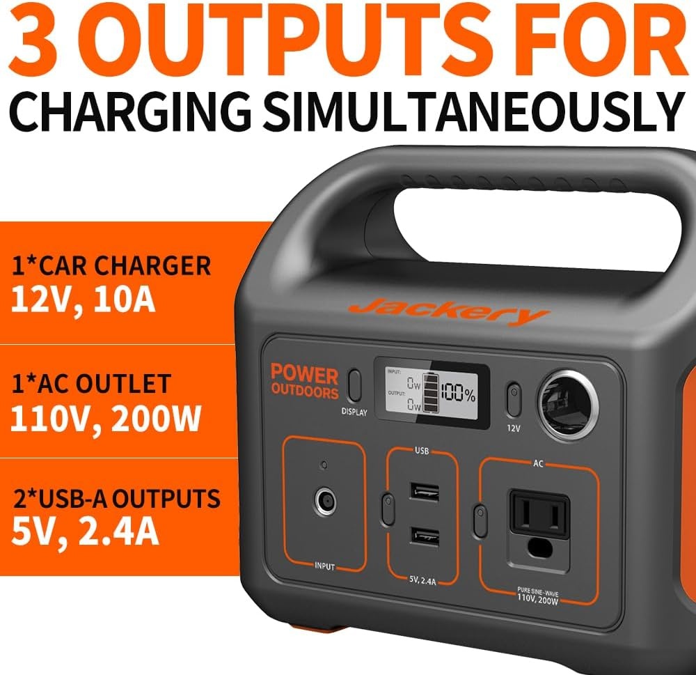 image:imageJackery Portable Power Station Explorer 290 290Wh Backup Lithium Battery 110V200W Pure Sine Wave AC Outlet Solar Generator Solar Panel Not Included for Outdoors Camping TravelRenewedExplorer 290
