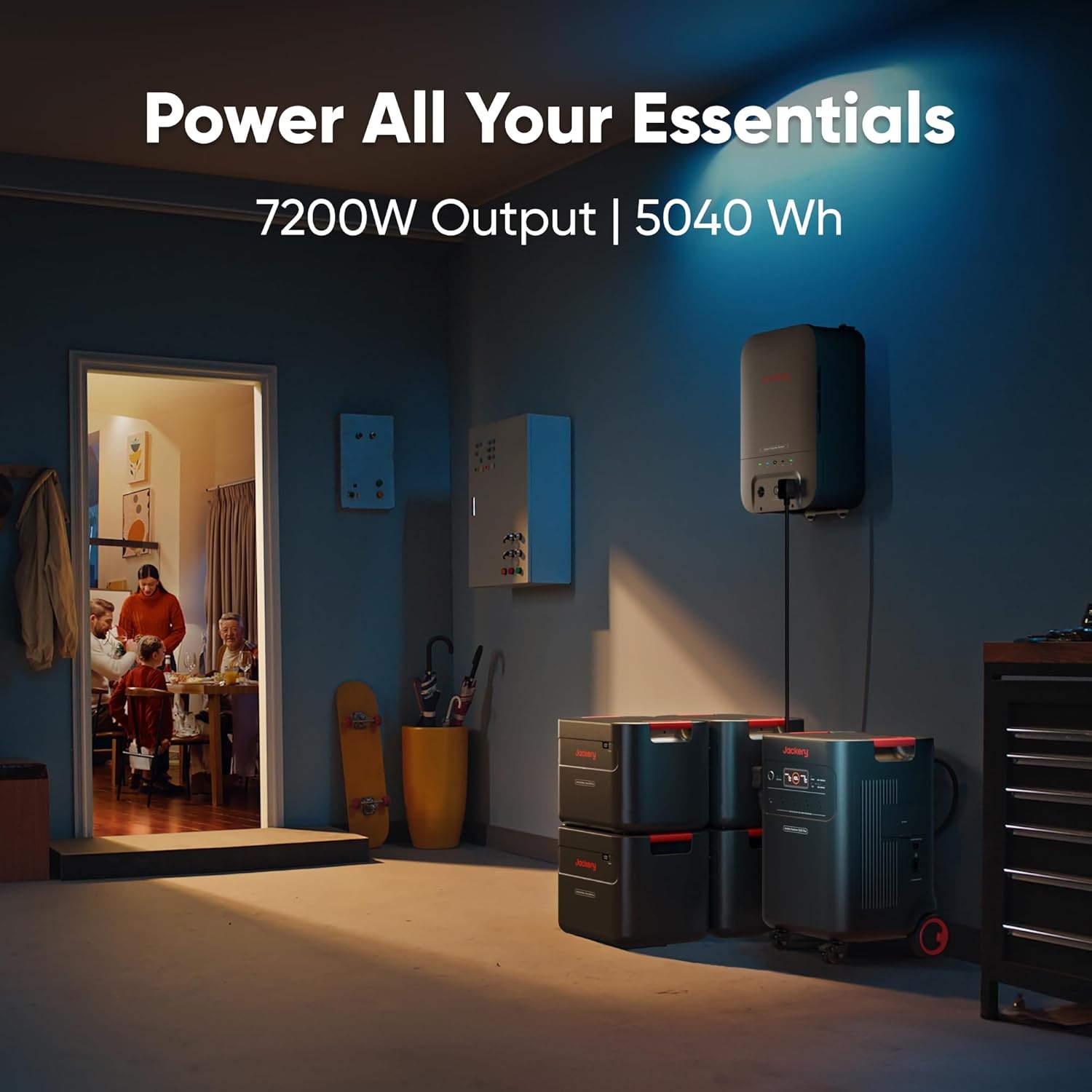 image:imageJackery Solar Generator 5000 Plus Portable Power Station 5040Wh LiFePO4 7200W 120V240V AC Output Expandable to 60kWh Essential Home Backup for Power Outages Solar Panel OptionalExplorer 5000 Plus500X