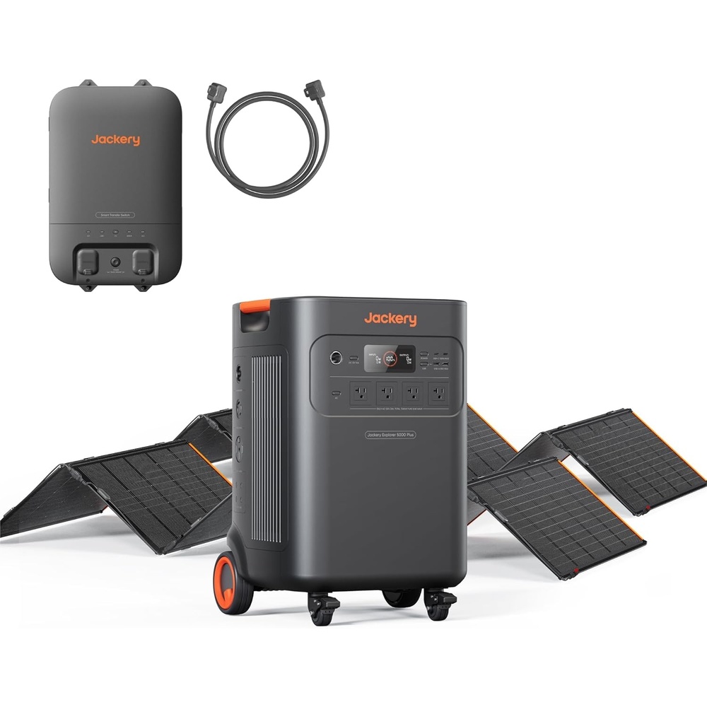 image:imageJackery Solar Generator 5000 Plus Portable Power Station 5040Wh LiFePO4 7200W 120V240V AC Output Expandable to 60kWh Essential Home Backup for Power Outages Solar Panel OptionalExplorer 5000 Plus2x500XSTS
