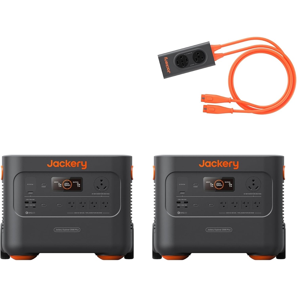 image:imageJackery Explorer 2000 Plus 2 E2000 Plus Solar Generator with 4085Wh LiFePO4 Battery 6000W Output Compatible with Solar Panel for Outdoor RV Camping amp Emergency