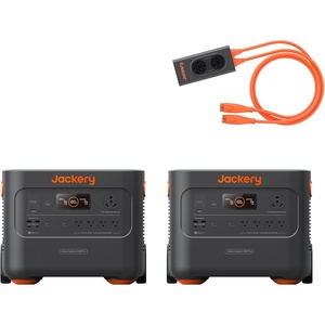 Jackery Explorer 2000 Plus, 2* E2000 Plus, Solar Generator with 4085Wh LiFePO4 Battery 6000W Output, Compatible with Solar Panel for Outdoor RV Camping & Emergency