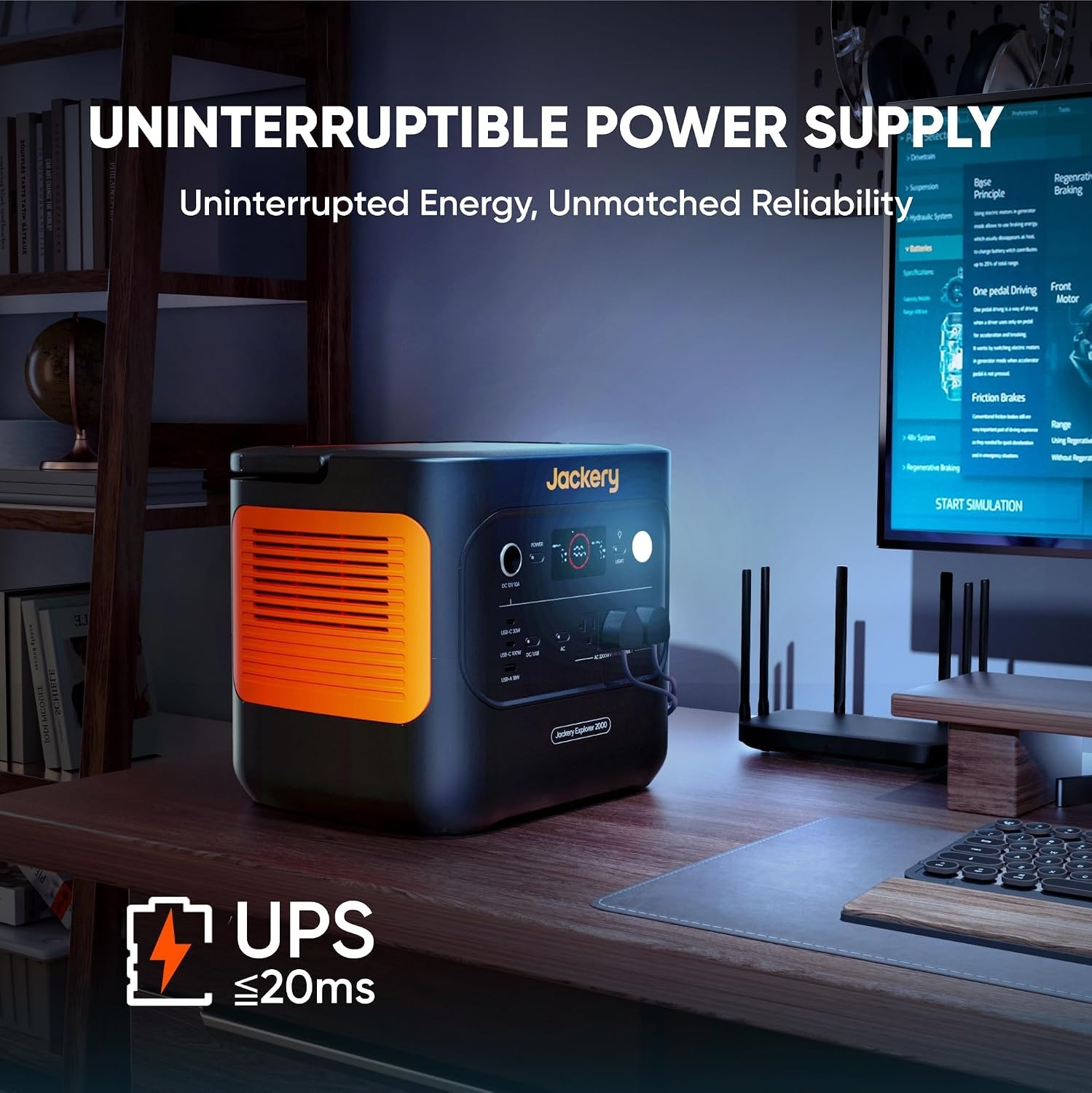 image:imageJackery Solar Generator 2000 v2 with 4x100W Light and Protective Bag 2042Wh2200W LFP Portable Power Station 20ms UPS Home Backup USBC PD 100W Fast Charging for Power Outages Emergencies CampingExplorer 2000 v2100W Lightx4Protective Bag
